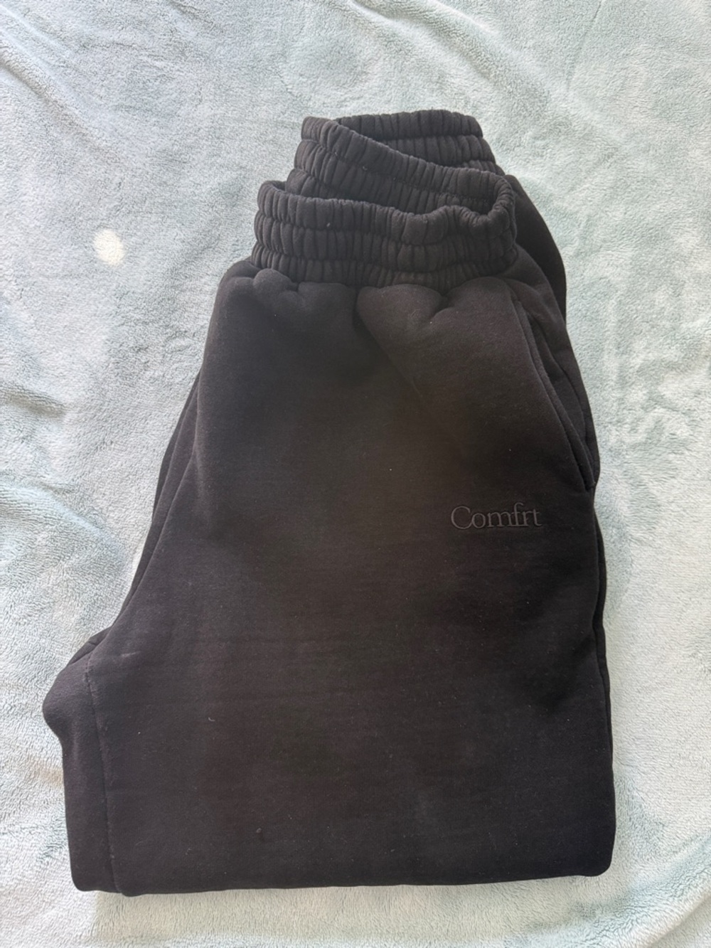 Comfrt Black Joggers - Cozy Elastic Waist Sweatpants